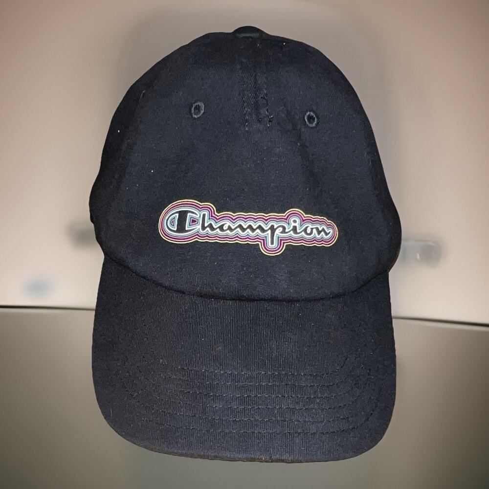 Women Champion Brand Strapback Adjustable Hat Cap Baseball Casual Sports Black